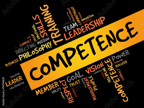 COMPETENCE word cloud, business concept