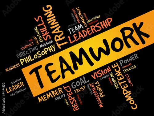 TEAMWORK word cloud, business concept