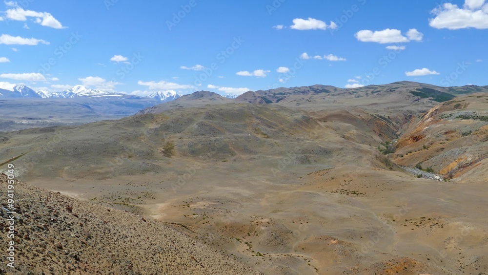 Landscape with deposit of colorful clay in the Altai Mountains or Mars valley, pan view, 4k
Landscape with deposit of colorful clay in the Altai Mountains or Mars valley, pan view, 4k