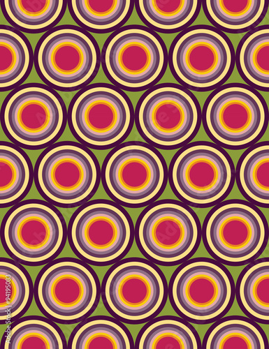 Vector modern seamless colorful geometry circles pattern, color abstract geometric background, trendy multicolored print, retro texture, hipster fashion design