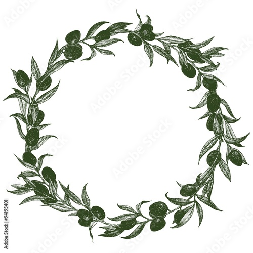 Olive wreath vector