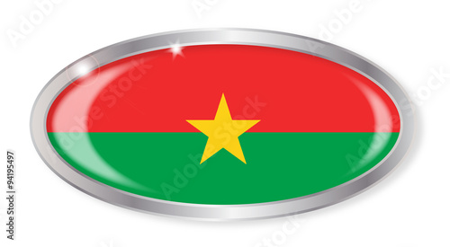 Free Download Burkina Faso Flag Oval Button - GFXLoad