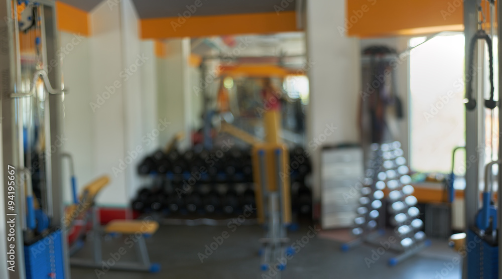 blurred background empty gym