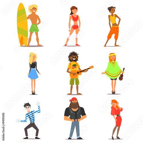 People of Different Lifestyle and Interests. Vector Flat