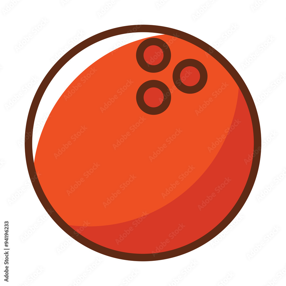 Fototapeta premium Bowling Ball Vector Icon, Sport Element