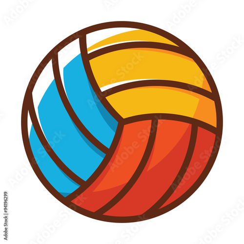 Volley Ball Vector Icon, Sport Element