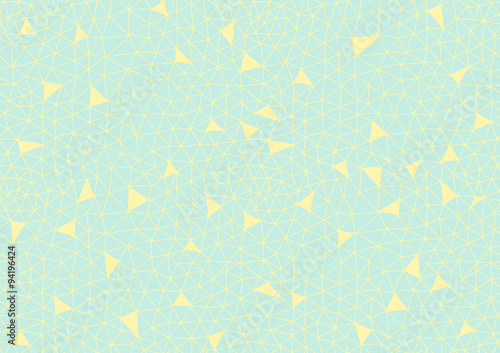 vector seamless pattern of yellow geometric net on blue backgrou