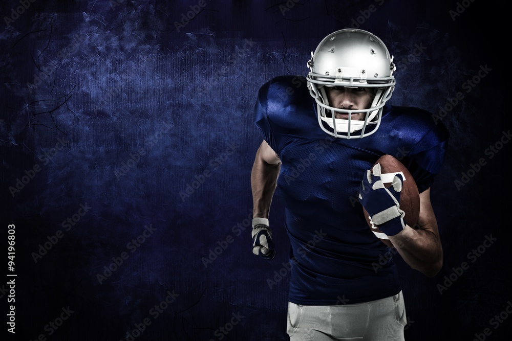 Composite image of american football player running Composite image of american football player running