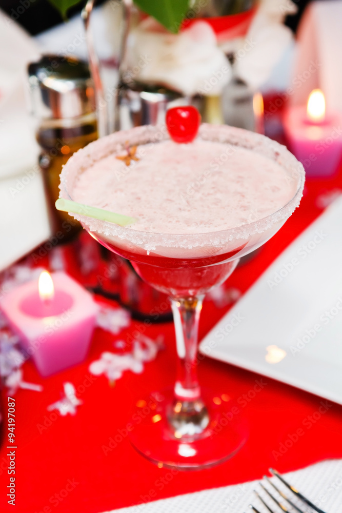 cocktail with cherry cocktail with cherry