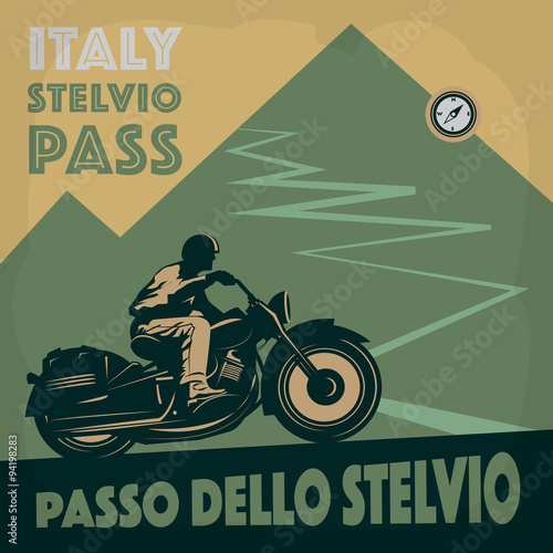 Vintage Motorcycle adventure poster