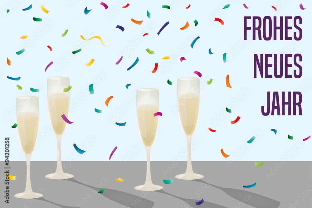 Silvester-Grußkarte Stock-Vektorgrafik | Adobe Stock