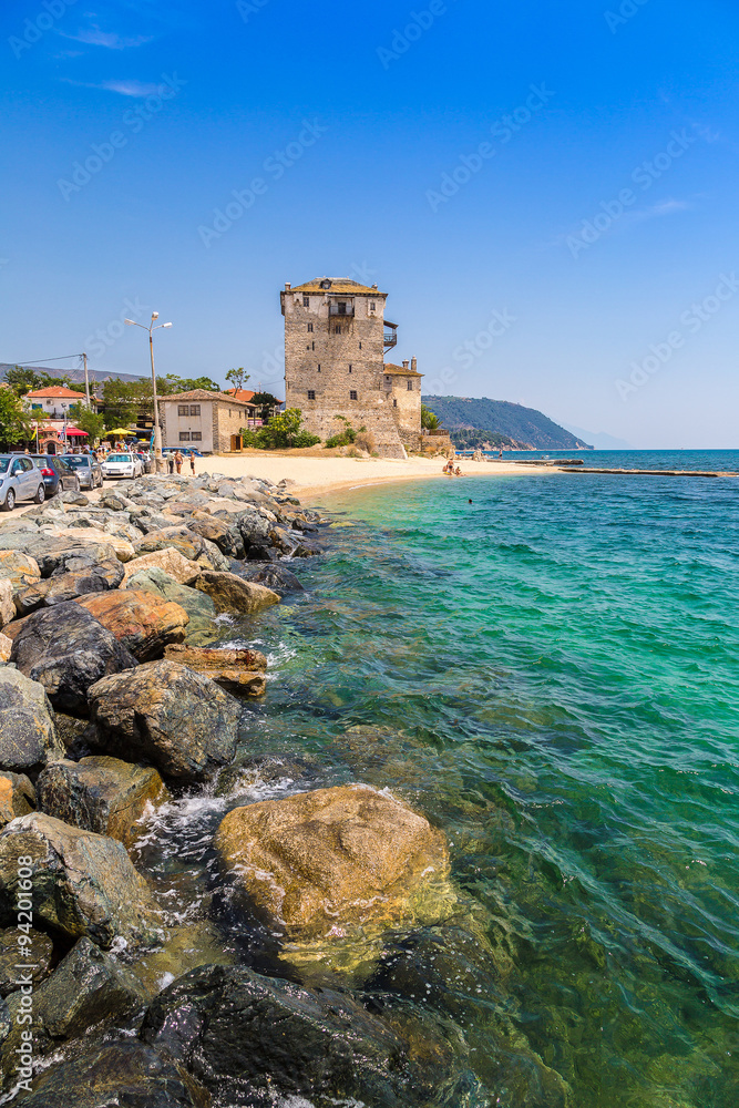 Ouranoupolis tower in Chalkidiki
