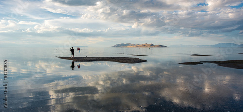 Reflection at Great salt lake, Utah