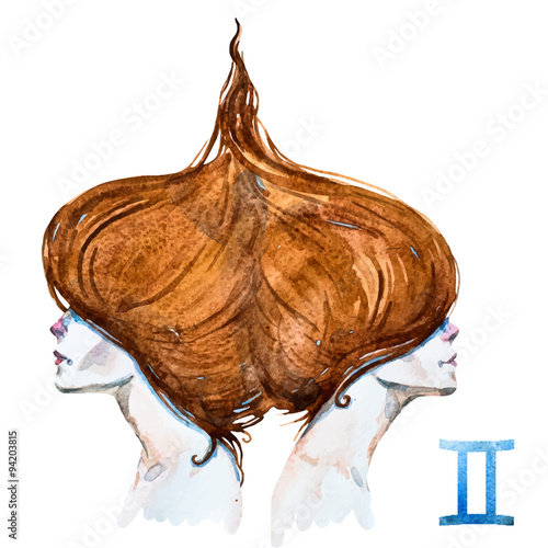 Gemini horoscope vector