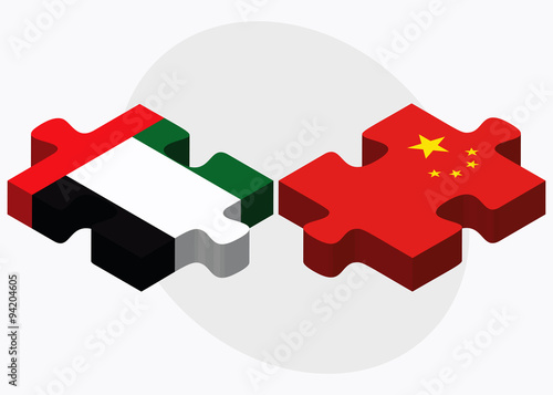 United Arab Emirates and China Flags