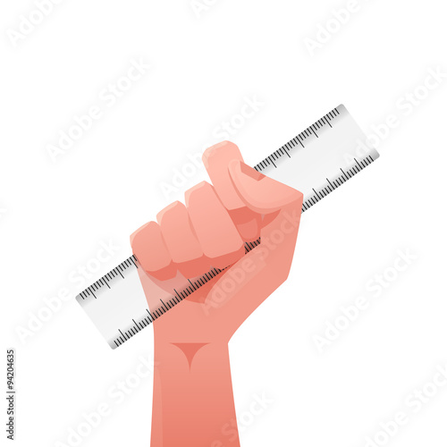 Hand & ruler