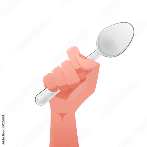 Hand & spoon