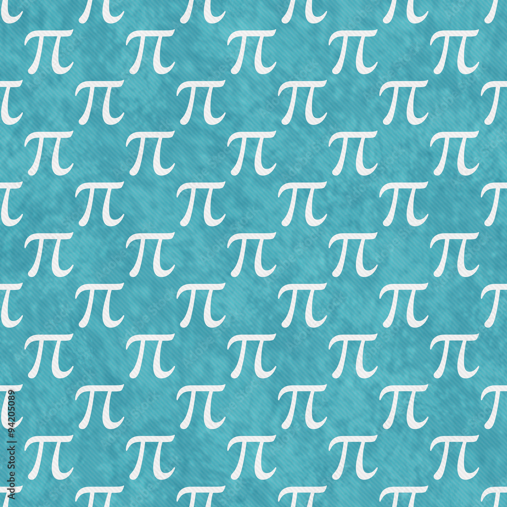 Teal and White Pi Symbol Design Tile Pattern Repeat Background Teal and White Pi Symbol Design Tile Pattern Repeat Background