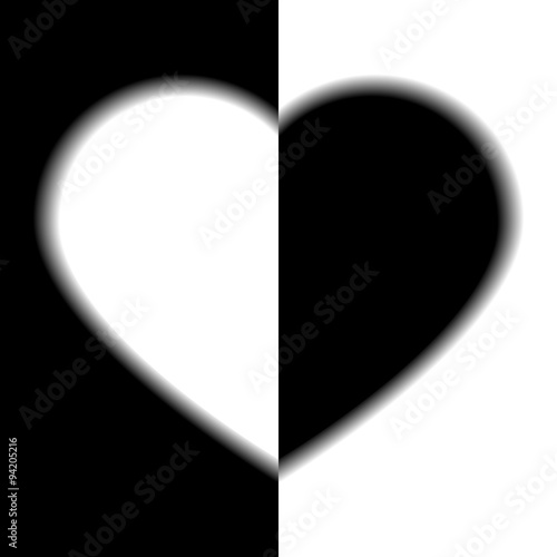 Two sides of love - black and white, like a man and a woman