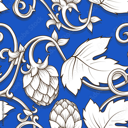 Hops ornament vector illustration