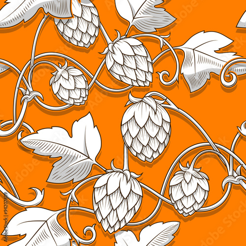 Hops ornament vector illustration