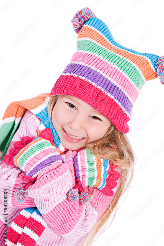 Winter: Cold Little Girl Shivering Winter: Cold Little Girl Shivering
