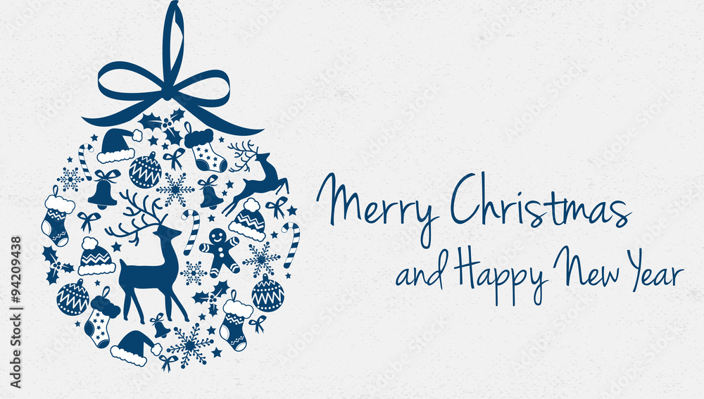 Εκτύπωση καμβά Christmas card, wishes