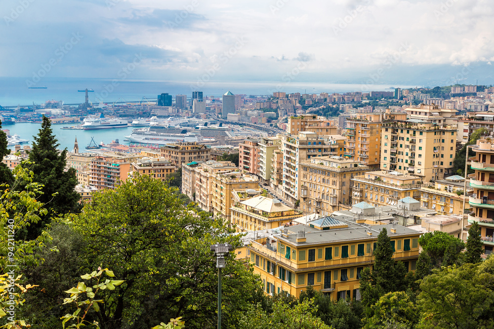 Fototapeta premium Port of Genoa in Italy