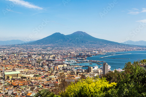 Napoli and mount Vesuvius in Italy