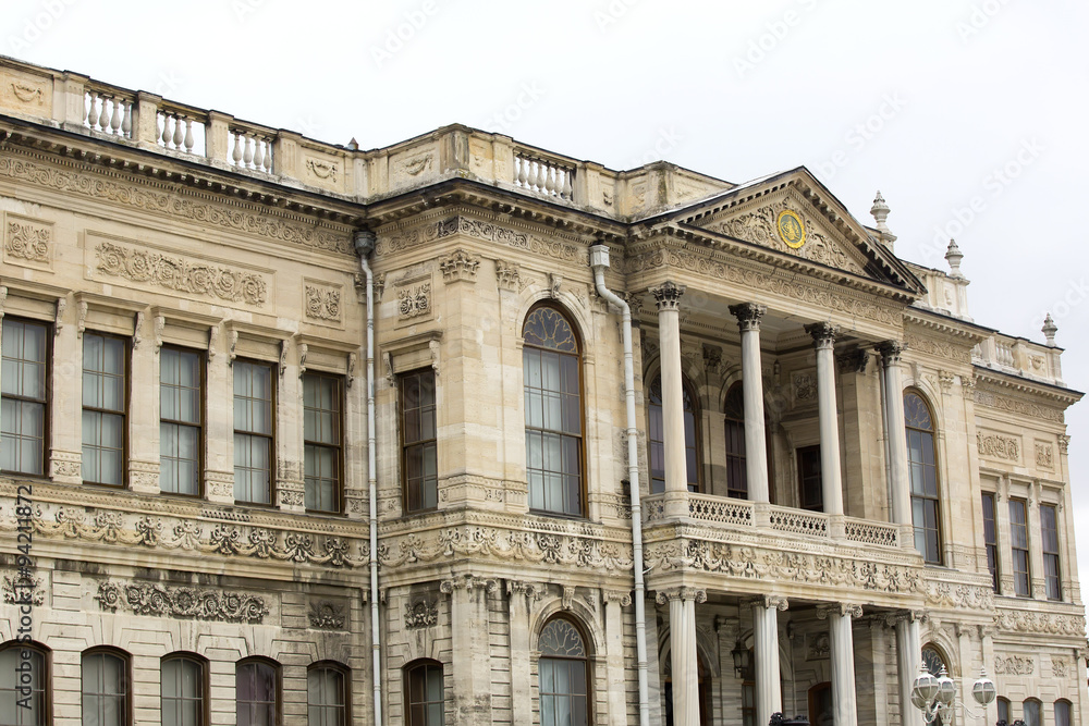 ISTANBUL, TURKEY - 13 OCTOBER 2015: Design elements of the Dolmabahce Palace in Istanbul