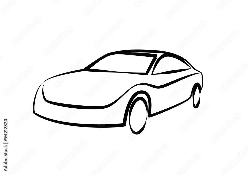 Fototapeta premium sports car outlines. modern car illustration. car vector image
