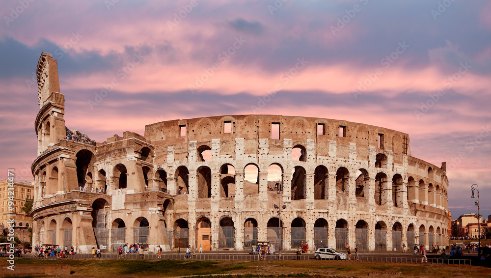 ROME, ITALY - SEPTEMBER15, 2011: Colosseum(Colosseo) is the largest amphitheatre in the world located in the centre of Rome, Italy.