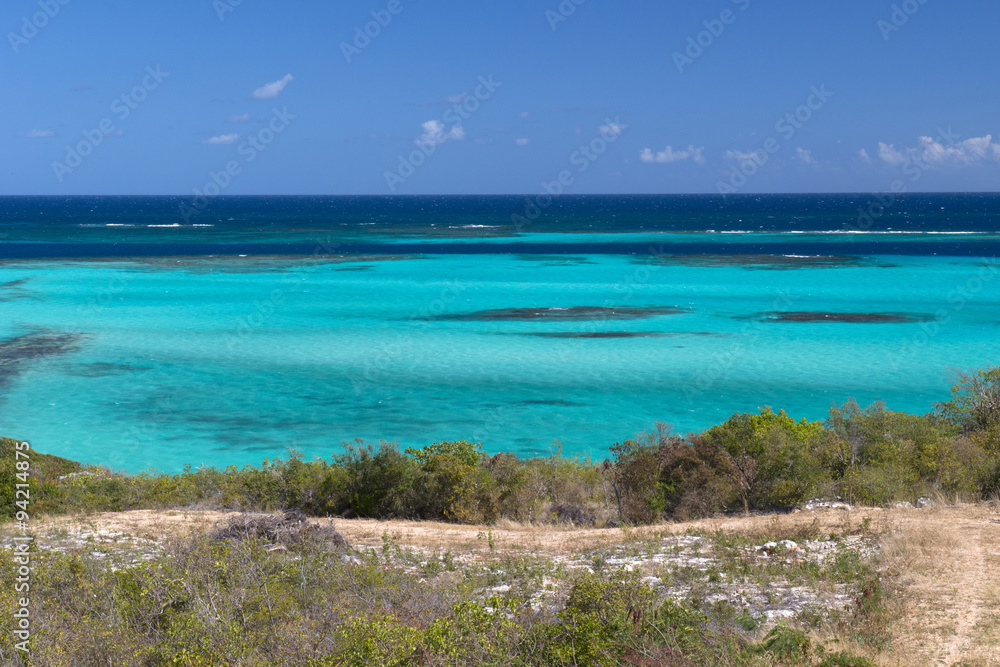 The blue at Anguilla, English Caribbean island The blue at Anguilla, English Caribbean island