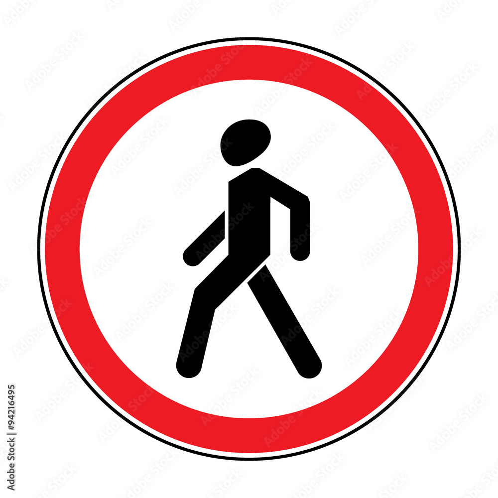 Prohibition No Pedestrian Sign. No walking traffic sign. No crossing. Prohibited signs silhouette of walking man in a red circle, isolated on white background. Editable stock vector illustration Prohibition No Pedestrian Sign. No walking traffic sign. No crossing. Prohibited signs silhouette of walking man in a red circle, isolated on white background. Editable stock vector illustration