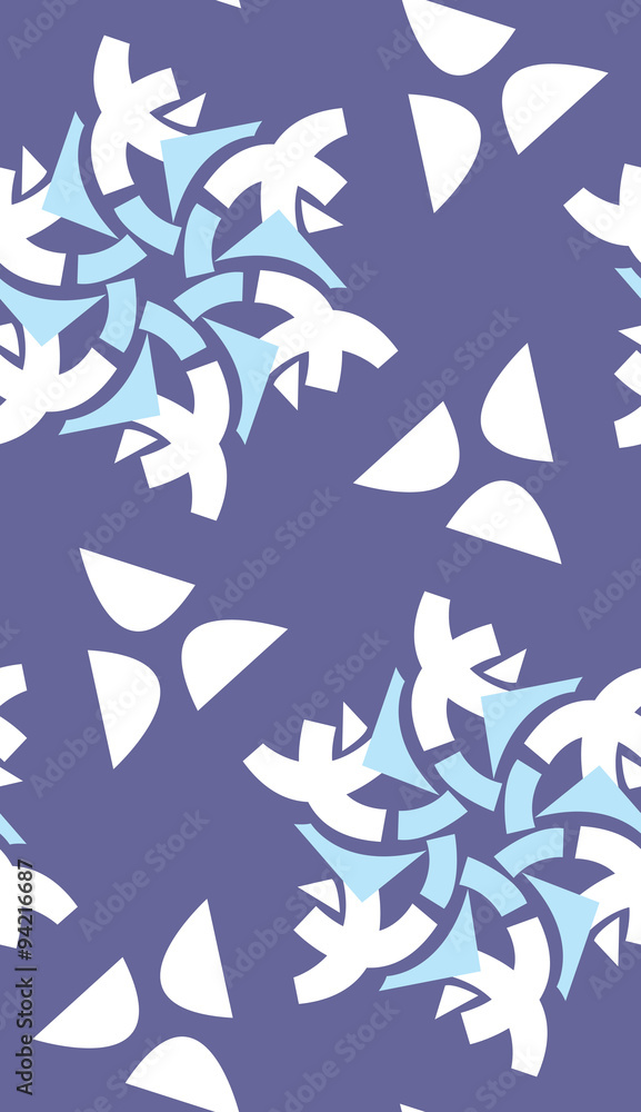 Fototapeta premium Snowflakes and Semi-circles