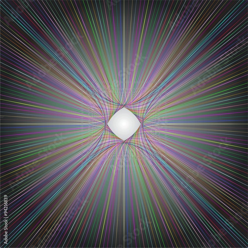 Web 03 - bunte Linien / Fäden laufen zusammen und wieder auseinander