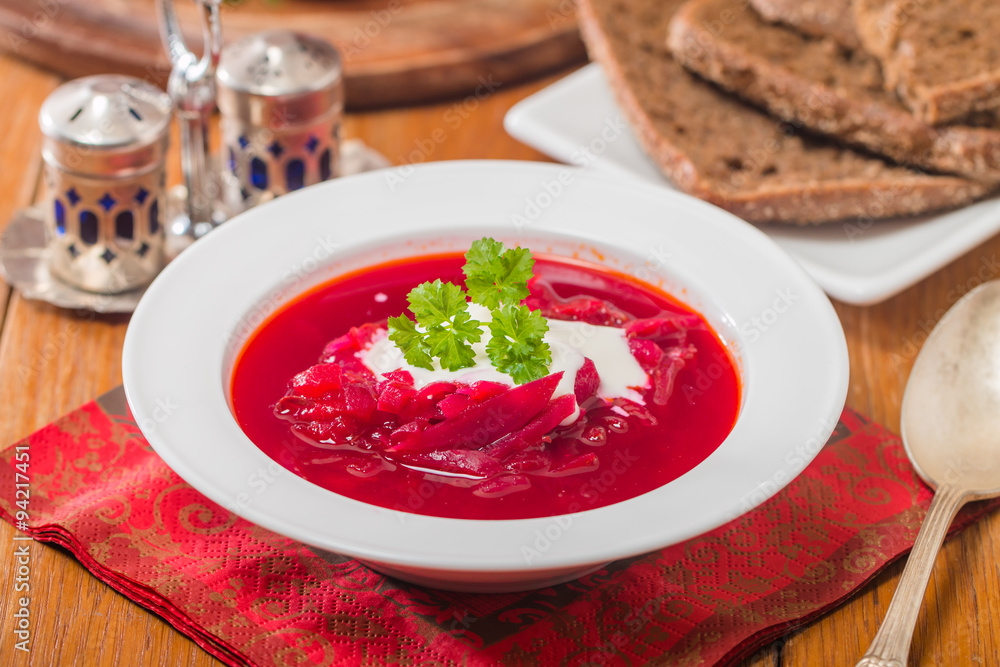 Borsch -traditional russian soup Borsch -traditional russian soup