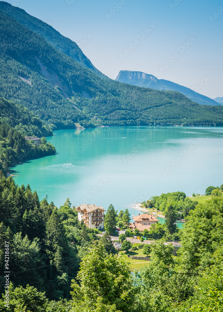 Lake Molveno, elected most beautiful lake in Italy.