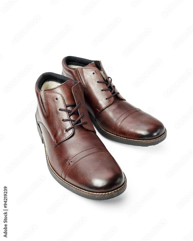 Brown leather shoes