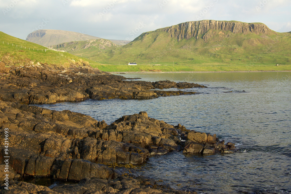 Mountain landscape on the isle of Skye in Scotland