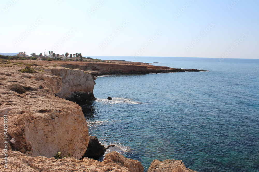 Iron-bound coast in Ayia Napa, Cyprus.
