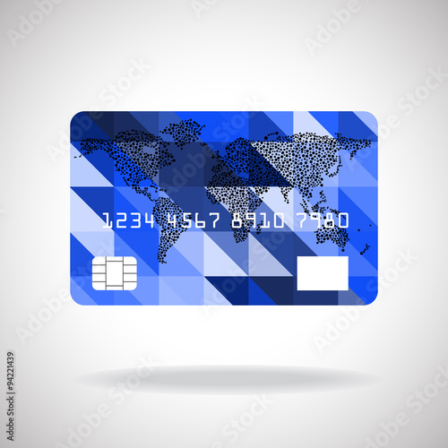 Credit card icon isolated on white background. Vector illustration. Eps10