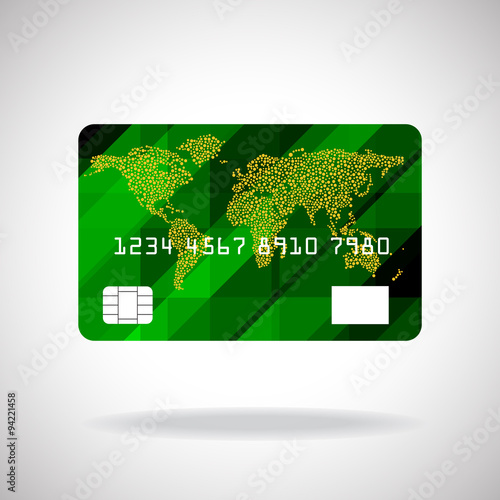 Credit card icon isolated on white background. Vector illustration. Eps10