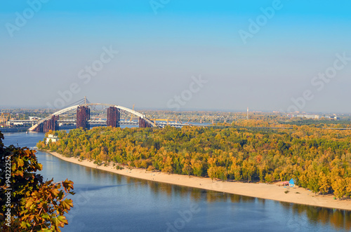 The construction of the bridge in Kiev