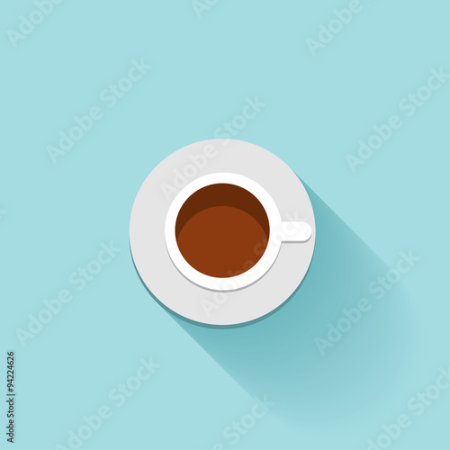 Coffee cup flat icon.