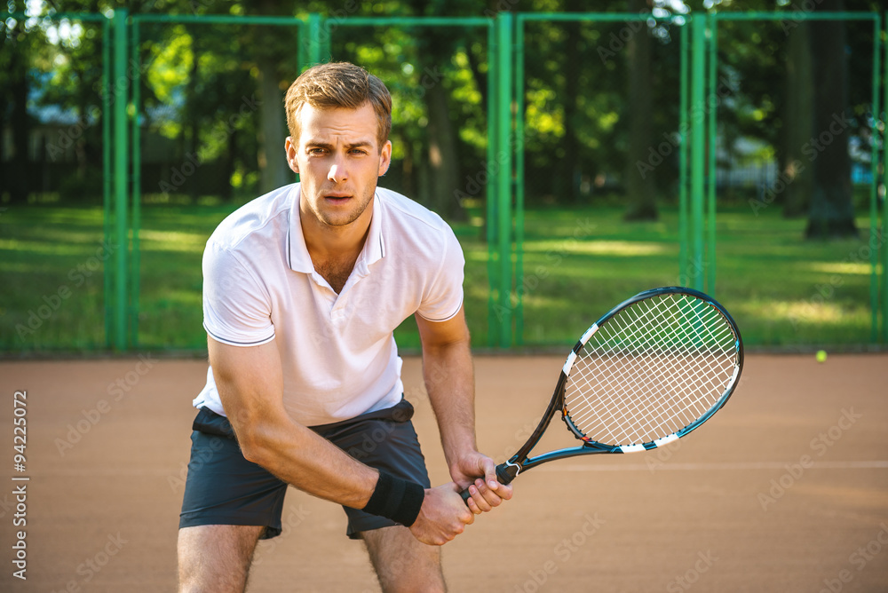 Concept for male tennis player