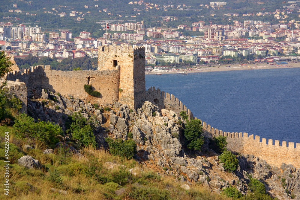 Castle Ichkale in Alanya at summer