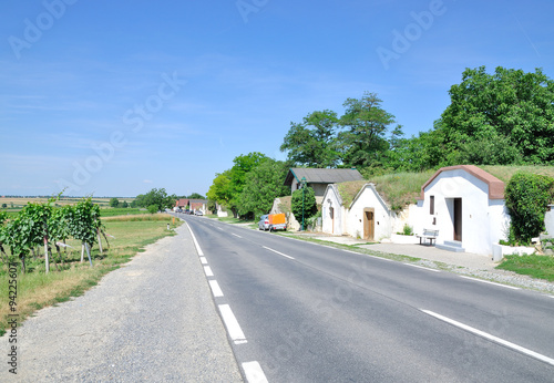 an der bekannten Kellergasse im Weindorf Prellenkirchen im Burgenland nahe dem Neusiedler See,Österreich photo