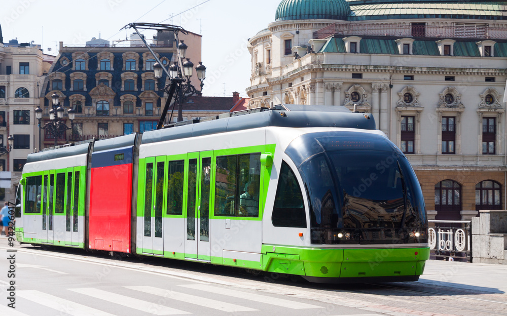 Ordinary tramway in Bilbao