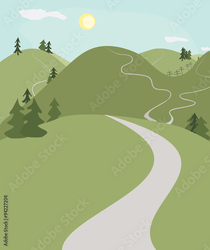 hill roads landscape